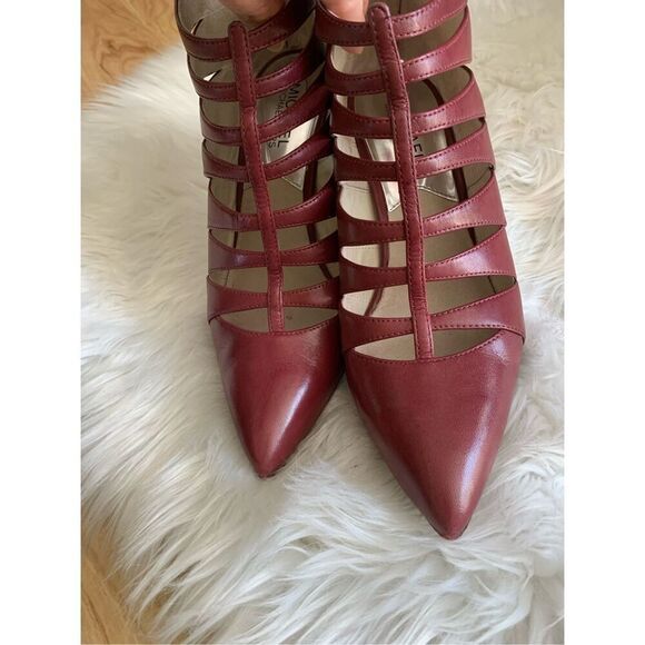 Michael Kors heels straps burgundy heels size 7.5 - Picture 6 of 6